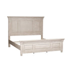 Lit panneau King Heartland Blanc antique