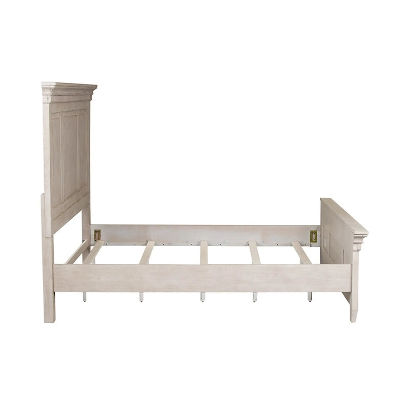 Lit panneau King Heartland Blanc antique