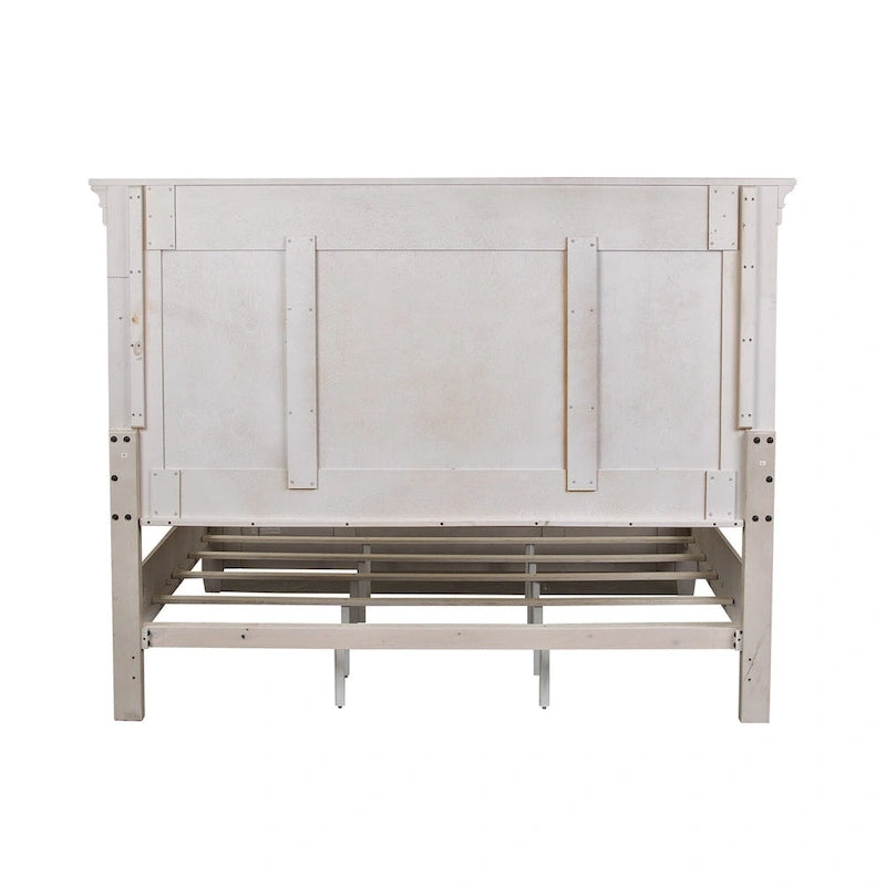 Lit panneau King Heartland Blanc antique