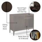 Meuble console de rangement pour disques Crosley Asher