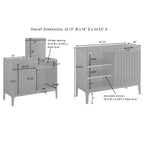 Meuble console de rangement pour disques Crosley Asher