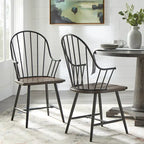 Chaises à accoudoirs fuselés en matériaux mixtes Milo Simple Living (lot de 2) - N/A