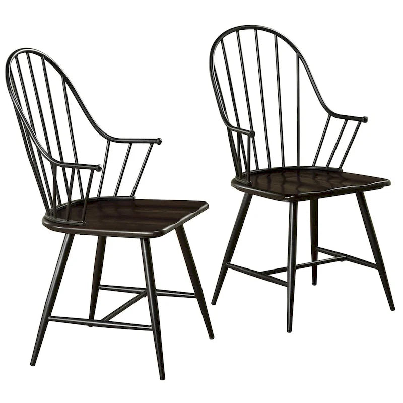 Chaises à accoudoirs fuselés en matériaux mixtes Milo Simple Living (lot de 2) - N/A
