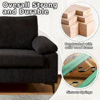 Canapé d'angle en velours côtelé noir / camel / gris avec pouf, réversible, 3 places