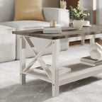 Table basse de ferme traditionnelle en bois massif