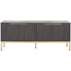 Meuble TV/multimédia Deandra à 4 portes SAFAVIEH (convient aux téléviseurs à écran plat jusqu'à 65 pouces) - 154,4 cm x 44,9 cm x 62,5 cm - 61Lx18Px25H