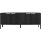 Meuble TV/multimédia Deandra à 4 portes SAFAVIEH (convient aux téléviseurs à écran plat jusqu'à 65 pouces) - 154,4 cm x 44,9 cm x 62,5 cm - 61Lx18Px25H