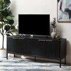 Meuble TV/multimédia Deandra à 4 portes SAFAVIEH (convient aux téléviseurs à écran plat jusqu'à 65 pouces) - 154,4 cm x 44,9 cm x 62,5 cm - 61Lx18Px25H