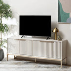 Meuble TV/multimédia Deandra à 4 portes SAFAVIEH (convient aux téléviseurs à écran plat jusqu'à 65 pouces) - 154,4 cm x 44,9 cm x 62,5 cm - 61Lx18Px25H