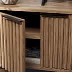 Meuble TV/multimédia Deandra à 4 portes SAFAVIEH (convient aux téléviseurs à écran plat jusqu'à 65 pouces) - 154,4 cm x 44,9 cm x 62,5 cm - 61Lx18Px25H