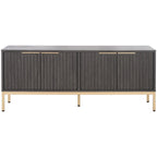 Meuble TV/multimédia Deandra à 4 portes SAFAVIEH (convient aux téléviseurs à écran plat jusqu'à 65 pouces) - 154,4 cm x 44,9 cm x 62,5 cm - 61Lx18Px25H