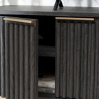 Meuble TV/multimédia Deandra à 4 portes SAFAVIEH (convient aux téléviseurs à écran plat jusqu'à 65 pouces) - 154,4 cm x 44,9 cm x 62,5 cm - 61Lx18Px25H