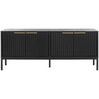 Meuble TV/multimédia Deandra à 4 portes SAFAVIEH (convient aux téléviseurs à écran plat jusqu'à 65 pouces) - 154,4 cm x 44,9 cm x 62,5 cm - 61Lx18Px25H