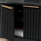 Meuble TV/multimédia Deandra à 4 portes SAFAVIEH (convient aux téléviseurs à écran plat jusqu'à 65 pouces) - 154,4 cm x 44,9 cm x 62,5 cm - 61Lx18Px25H