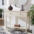 SAFAVIEH Leonia Console 2 tiroirs - 35,5 L x 13 P x 29,5 H - 36 L x 13 P x 30 H