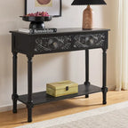 SAFAVIEH Leonia Console 2 tiroirs - 35,5 L x 13 P x 29,5 H - 36 L x 13 P x 30 H