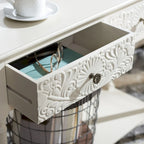 SAFAVIEH Leonia Console 2 tiroirs - 35,5 L x 13 P x 29,5 H - 36 L x 13 P x 30 H