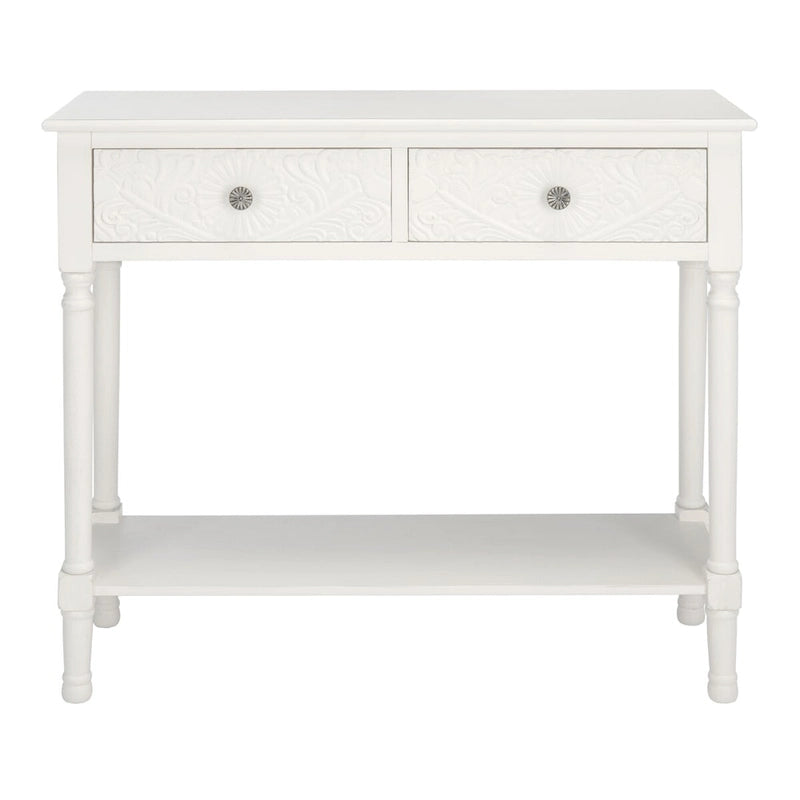 SAFAVIEH Leonia Console 2 tiroirs - 35,5 L x 13 P x 29,5 H - 36 L x 13 P x 30 H