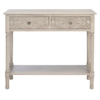 SAFAVIEH Leonia Console 2 tiroirs - 35,5 L x 13 P x 29,5 H - 36 L x 13 P x 30 H