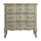 Commode 3 tiroirs vieillie bleu / gris / noir, 1 personne