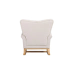 Fauteuil à bascule en velours violet / noir / gris / beige, une place