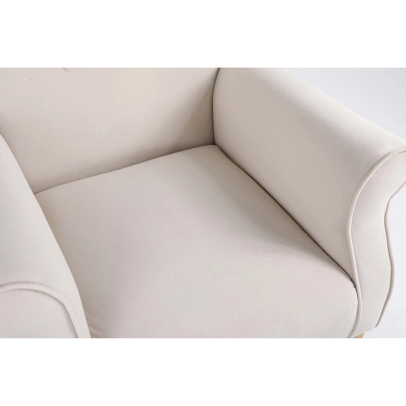 Fauteuil à bascule en velours violet / noir / gris / beige, une place