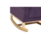 Fauteuil à bascule en velours violet / noir / gris / beige, une place