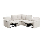 Fauteuil inclinable électrique, canapé d'angle en lin en forme de L, fauteuil moelleux pour cinéma maison avec port USB pour salon
