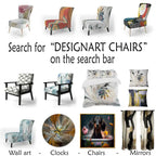 Chaise d'appoint et fauteuil moderne Designart Marble Serenity Colorful Gray Watercolor Waves I, avec formes abstraites et tapisserie