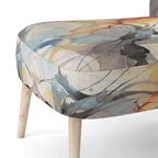 Chaise d'appoint et fauteuil moderne Designart Marble Serenity Colorful Gray Watercolor Waves I, avec formes abstraites et tapisserie