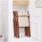 Chaise de salle à manger pliante rembourrée 2 pièces, chaises en bois peu encombrantes