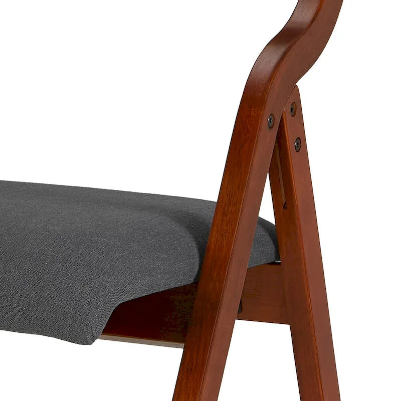 Chaise de salle à manger pliante rembourrée 2 pièces, chaises en bois peu encombrantes