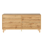 Vaisselier buffet à portes sculptées de fleurs grand meuble de rangement