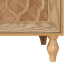 Vaisselier buffet à portes sculptées de fleurs grand meuble de rangement