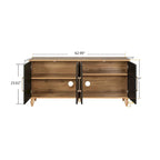 Vaisselier buffet à portes sculptées de fleurs grand meuble de rangement