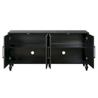 Vaisselier buffet à portes sculptées de fleurs grand meuble de rangement
