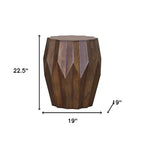 Table d'appoint ronde en bois marron foncé, unique, 41,7 cm