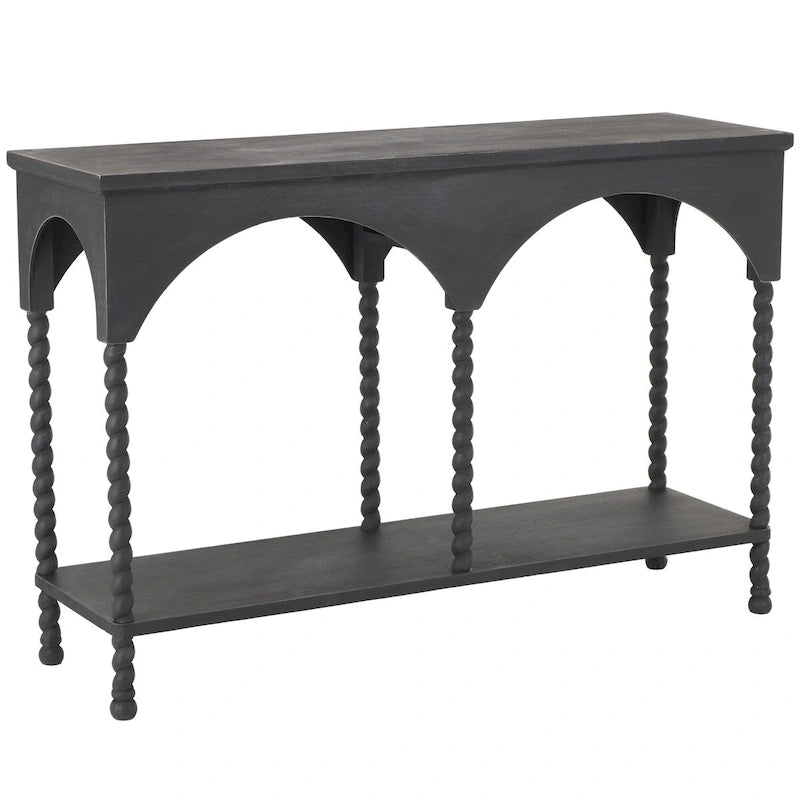 Console avec étagère et arches noires (1 personne)