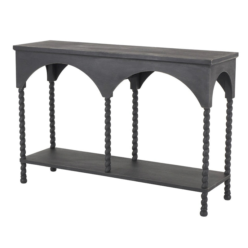 Console avec étagère et arches noires (1 personne)