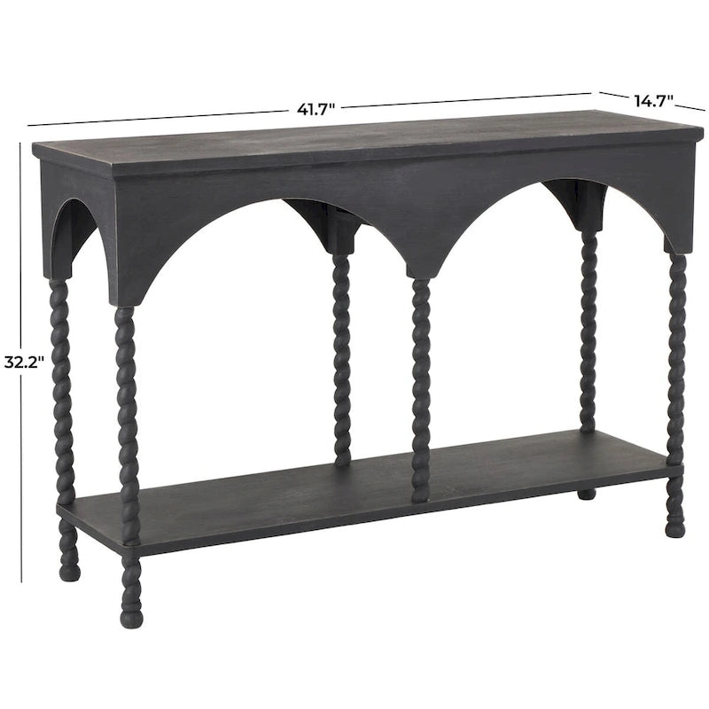 Console avec étagère et arches noires (1 personne)