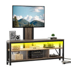 Meuble TV Moasis à éclairage LED avec support, prise de courant et port USB pour téléviseurs jusqu'à 70 pouces